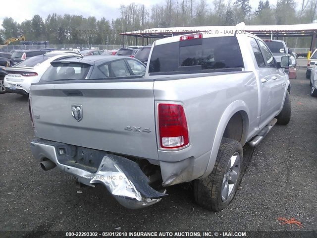 1C6RR7JT6DS554966 - 2013 RAM 1500 LARAMIE SILVER photo 4