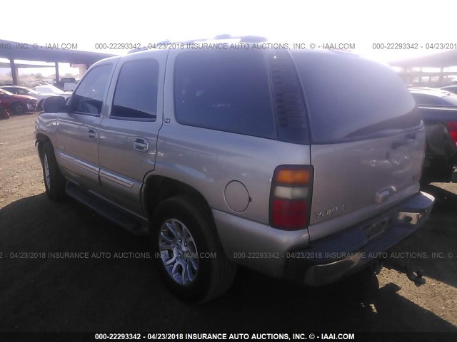 1GKEC13Z02J249610 - 2002 GMC YUKON TAN photo 3