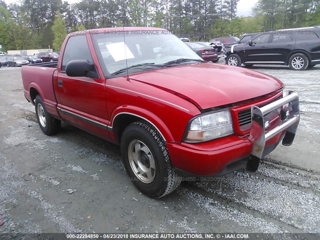 1GTCS1441Y8196358 - 2000 GMC SONOMA RED photo 1