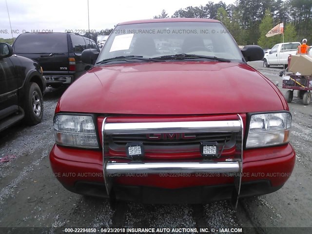 1GTCS1441Y8196358 - 2000 GMC SONOMA RED photo 6