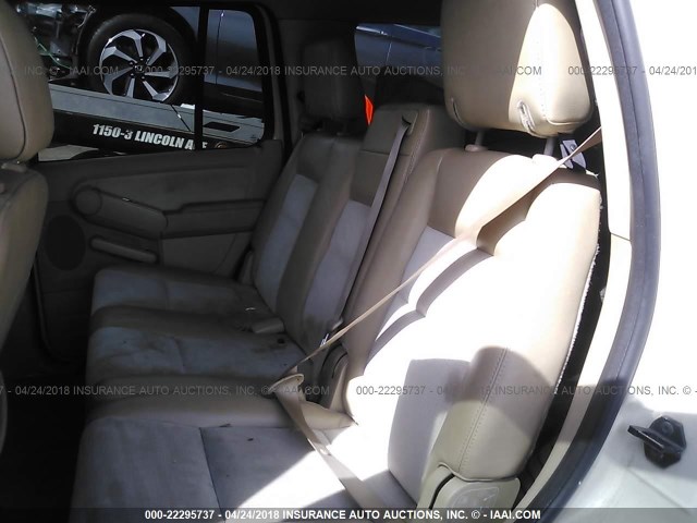 4M2EU48816UJ15505 - 2006 MERCURY MOUNTAINEER PREMIER WHITE photo 8