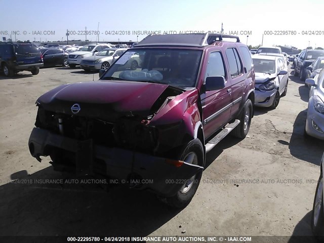 5N1ED28T43C699233 - 2003 NISSAN XTERRA XE/SE RED photo 2