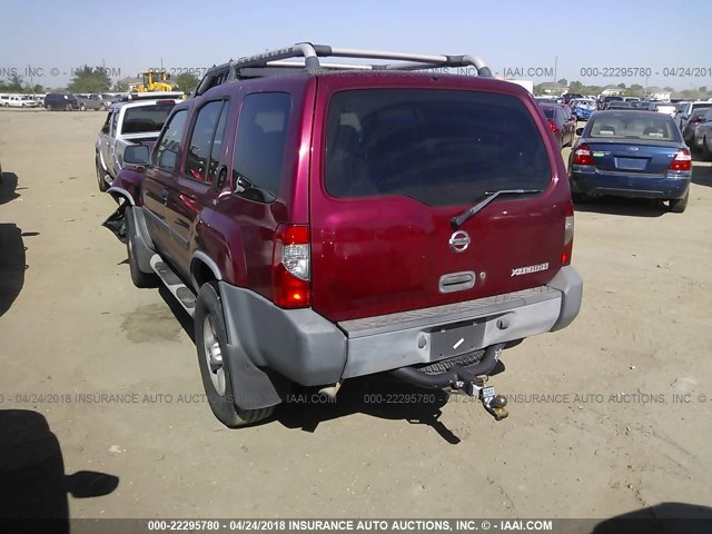 5N1ED28T43C699233 - 2003 NISSAN XTERRA XE/SE RED photo 3