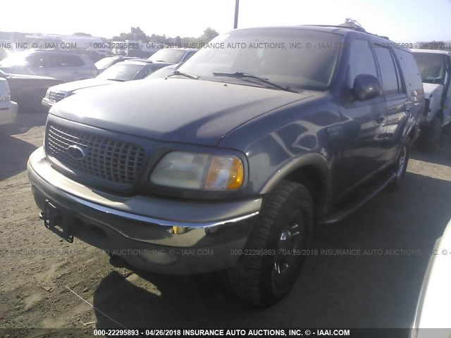 1FMPU18L9YLA50604 - 2000 FORD EXPEDITION EDDIE BAUER BLUE photo 2