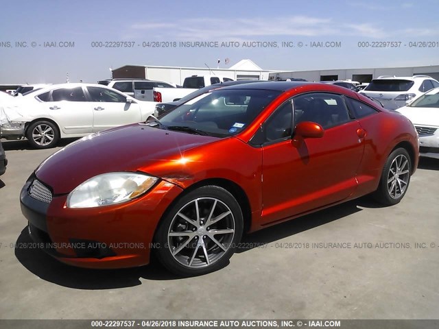 4A31K5DF1BE001266 - 2011 MITSUBISHI ECLIPSE GS SPORT ORANGE photo 2