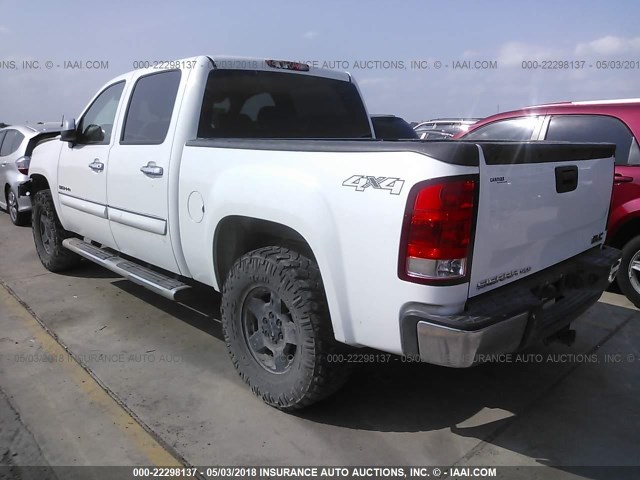 3GTP2VE78DG316405 - 2013 GMC SIERRA K1500 SLE WHITE photo 3