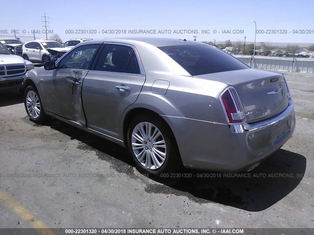 2C3CCAKG9EH194457 - 2014 CHRYSLER 300C GRAY photo 3