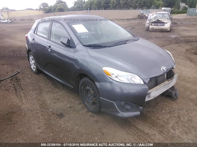 2T1KE40E09C024833 - 2009 TOYOTA COROLLA MATRIX S GRAY photo 1