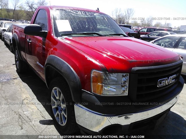 1GTEC14X88Z204076 - 2008 GMC SIERRA C1500 RED photo 1