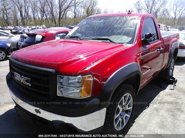 1GTEC14X88Z204076 - 2008 GMC SIERRA C1500 RED photo 2