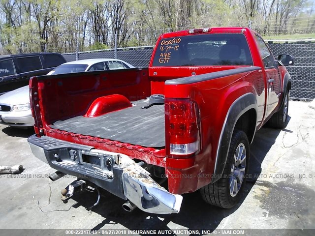 1GTEC14X88Z204076 - 2008 GMC SIERRA C1500 RED photo 4