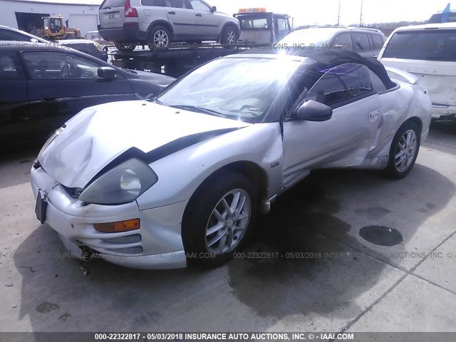 4A3AE55H11E004240 - 2001 MITSUBISHI ECLIPSE SPYDER GT GRAY photo 2