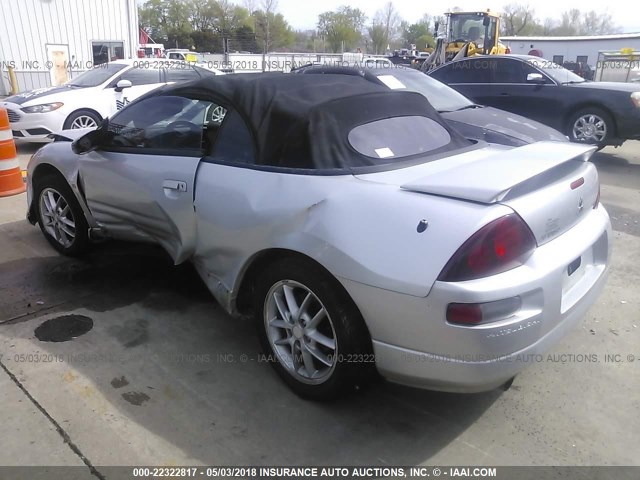 4A3AE55H11E004240 - 2001 MITSUBISHI ECLIPSE SPYDER GT GRAY photo 3