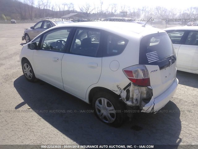 JHMGE87269S071743 - 2009 HONDA FIT WHITE photo 3