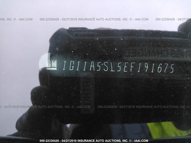 1G11A5SL5EF191675 - 2014 CHEVROLET MALIBU LS 银色 照片 9