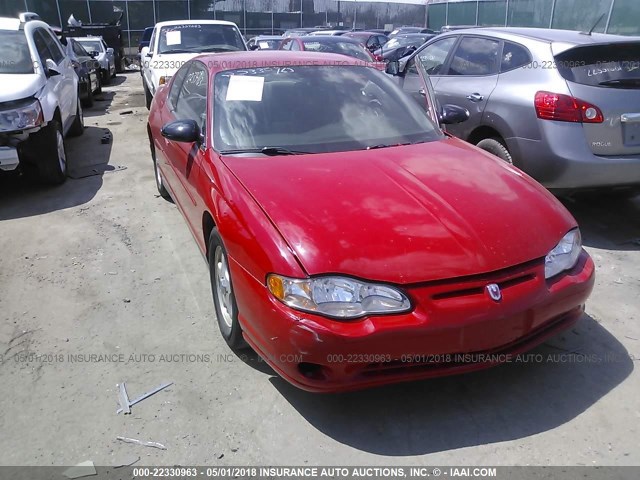 2G1WW12E349269931 - 2004 CHEVROLET MONTE CARLO LS RED photo 1