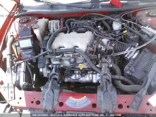 2G1WW12E349269931 - 2004 CHEVROLET MONTE CARLO LS RED photo 10