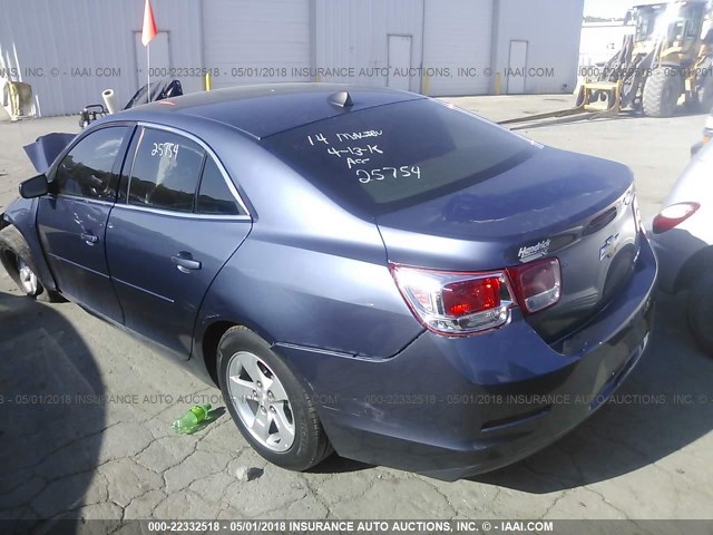 1G11B5SL4EF174525 - 2014 CHEVROLET MALIBU LS BLUE photo 3