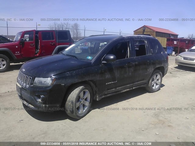 1C4NJDBB2GD686764 - 2016 JEEP COMPASS SPORT BLACK photo 2