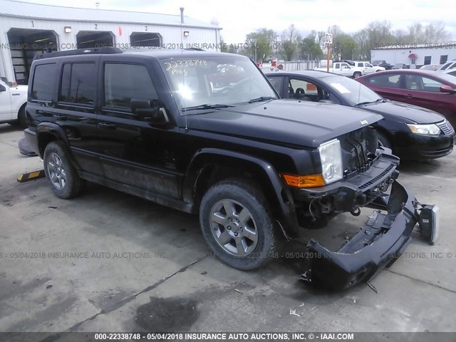 1J8HG48K77C670657 - 2007 JEEP COMMANDER BLACK photo 1
