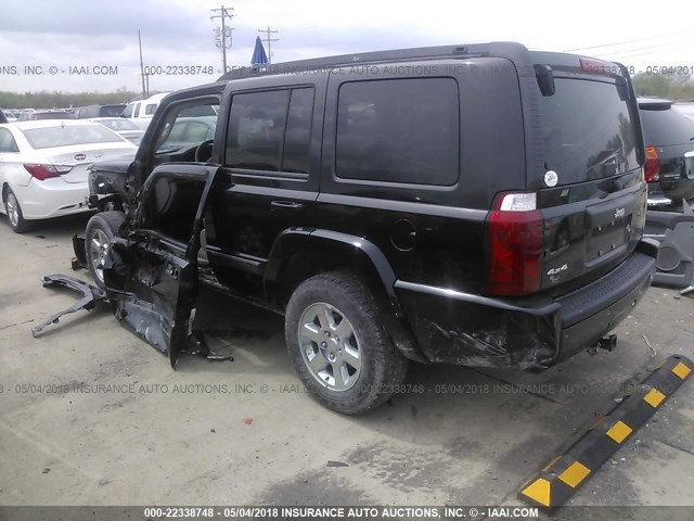 1J8HG48K77C670657 - 2007 JEEP COMMANDER BLACK photo 3