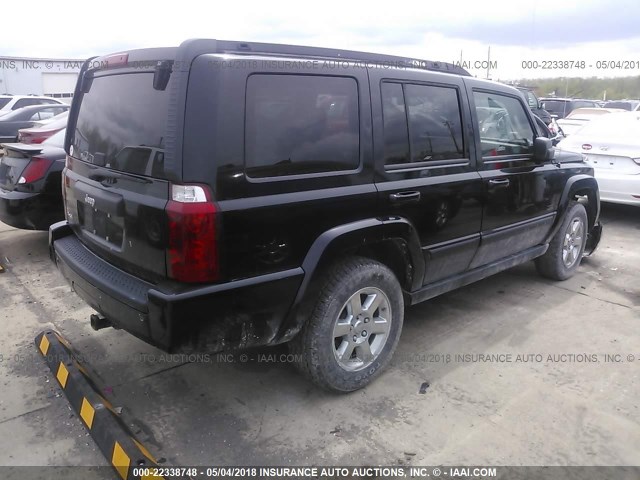 1J8HG48K77C670657 - 2007 JEEP COMMANDER BLACK photo 4