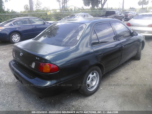 1NXBR12E9XZ264815 - 1999 TOYOTA COROLLA VE/CE/LE 绿色 照片 4