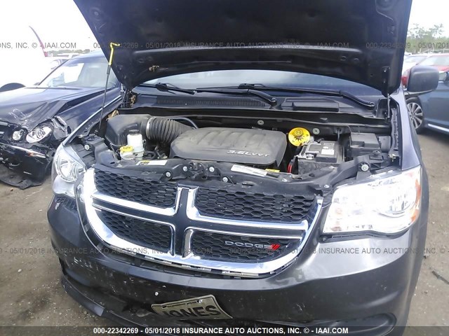 2C4RDGBG9GR203595 - 2016 DODGE GRAND CARAVAN SE GRAY photo 10