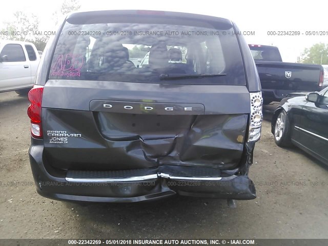 2C4RDGBG9GR203595 - 2016 DODGE GRAND CARAVAN SE GRAY photo 6