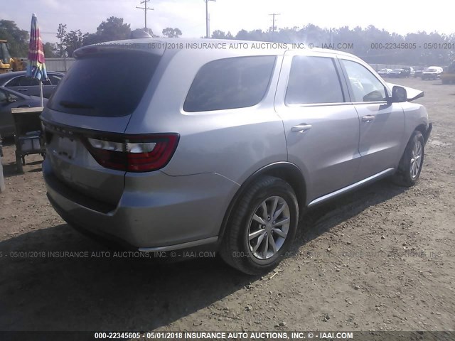 1C4RDHAG9GC502407 - 2016 DODGE DURANGO SXT SILVER photo 4