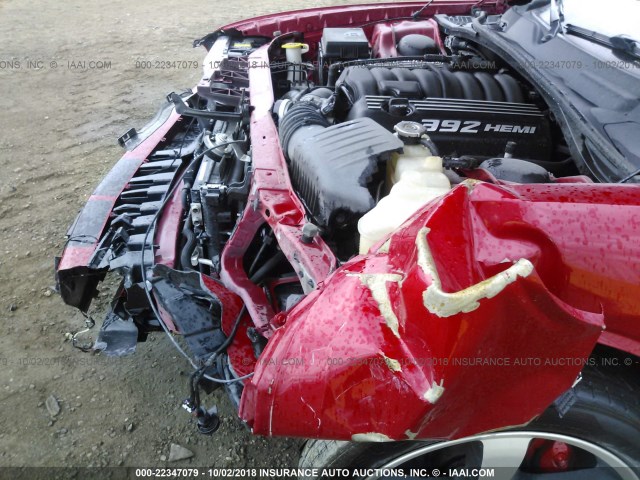 2C3CDYCJ8CH142685 - 2012 DODGE CHALLENGER SRT-8 RED photo 6