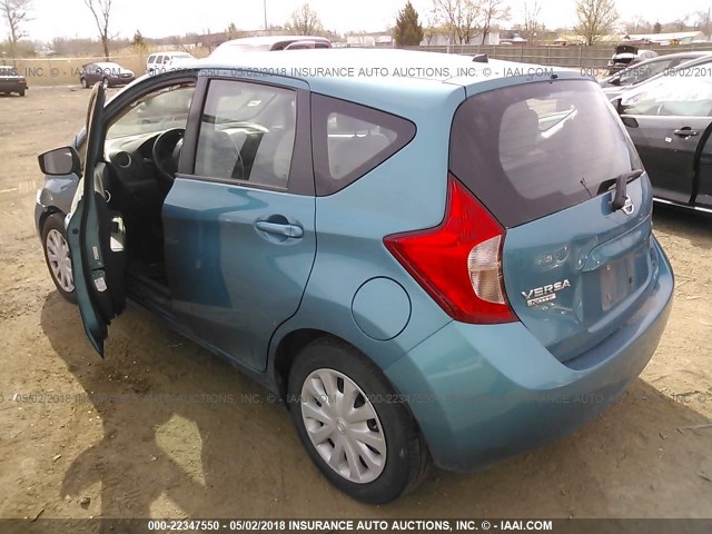 3N1CE2CP5FL351908 - 2015 NISSAN VERSA NOTE S/S PLUS/SV/SL/SR TURQUOISE photo 3