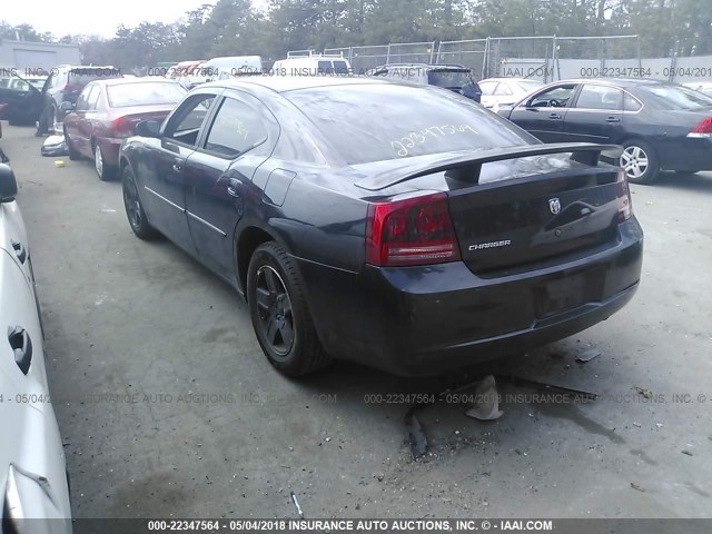 2B3KA43R17H826449 - 2007 DODGE CHARGER SE/SXT BLACK photo 3