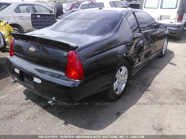 2G1WN161969327991 - 2006 CHEVROLET MONTE CARLO LTZ BLACK photo 4