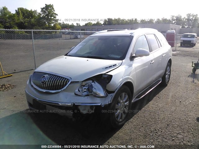 5GAKRBED0BJ386830 - 2011 BUICK ENCLAVE CXL WHITE photo 2