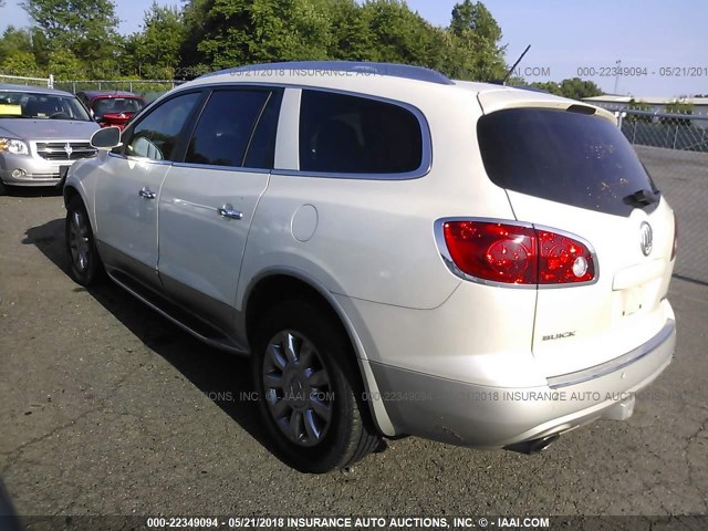 5GAKRBED0BJ386830 - 2011 BUICK ENCLAVE CXL WHITE photo 3