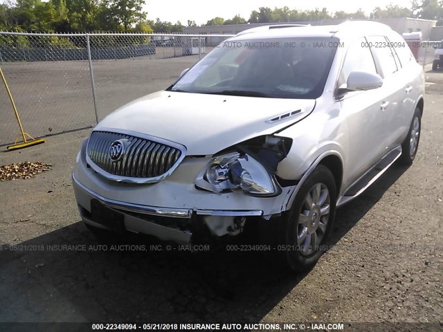 5GAKRBED0BJ386830 - 2011 BUICK ENCLAVE CXL WHITE photo 6