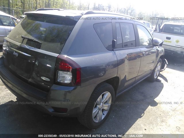 1C4NJDEBXHD106805 - 2017 JEEP COMPASS LATITUDE GRAY photo 4