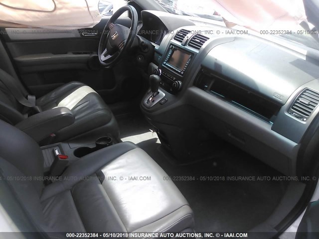 5J6RE4H72AL055531 - 2010 HONDA CR-V EXL WHITE photo 5