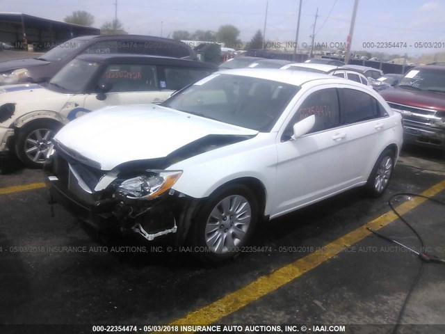 1C3CCBAG4DN737503 - 2013 CHRYSLER 200 LX WHITE photo 2