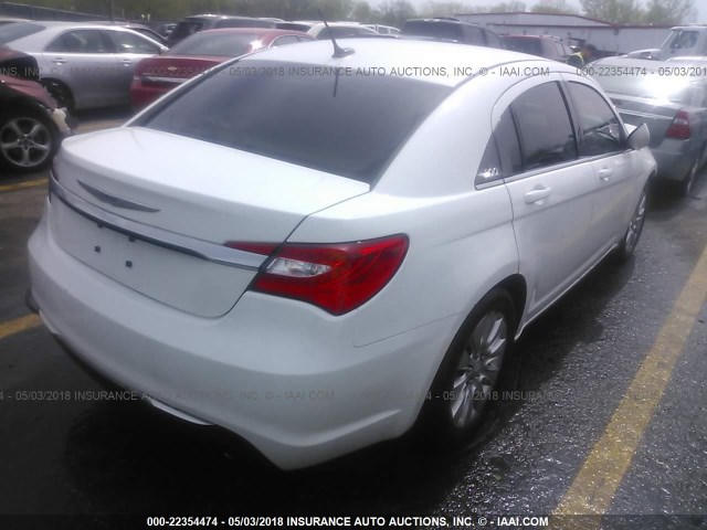 1C3CCBAG4DN737503 - 2013 CHRYSLER 200 LX WHITE photo 4