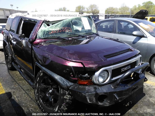 JTEBU11F870011503 - 2007 TOYOTA FJ CRUISER BURGUNDY photo 1