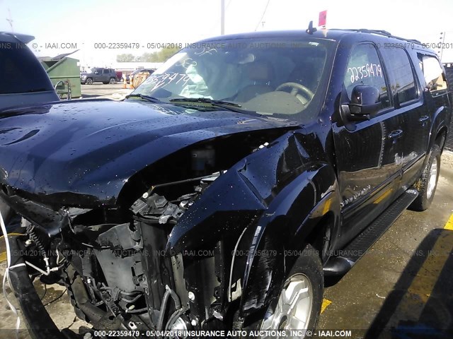 1GNSKJE75DR177487 - 2013 CHEVROLET SUBURBAN K1500 LT BLACK photo 2