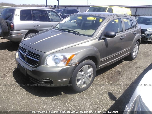 1B3HB48B17D418890 - 2007 DODGE CALIBER SXT GOLD photo 2