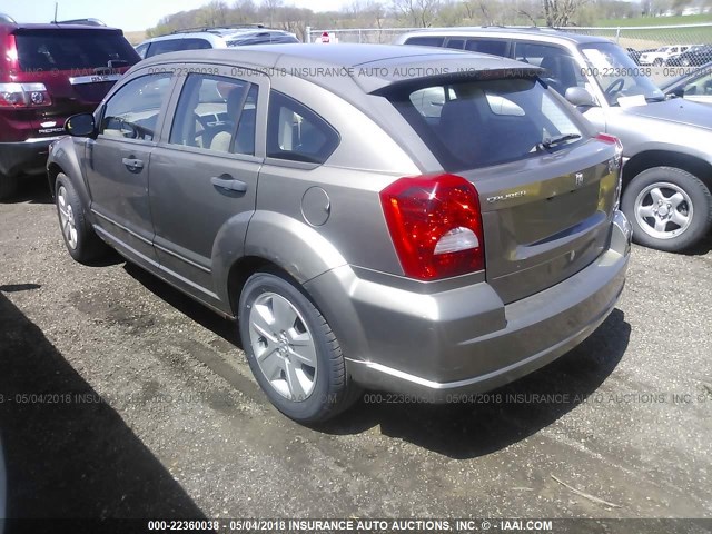 1B3HB48B17D418890 - 2007 DODGE CALIBER SXT GOLD photo 3