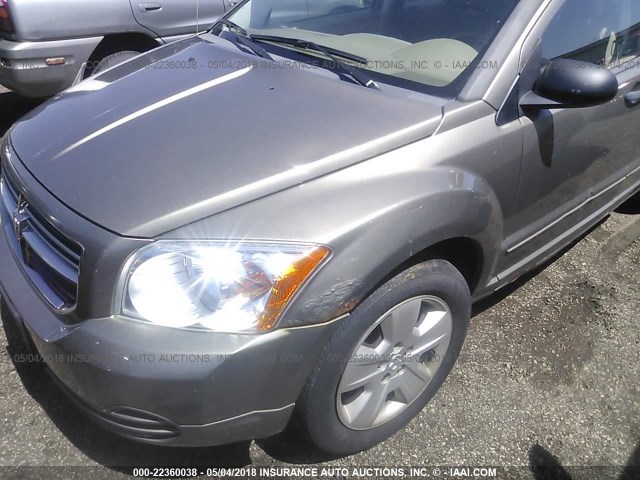 1B3HB48B17D418890 - 2007 DODGE CALIBER SXT GOLD photo 6