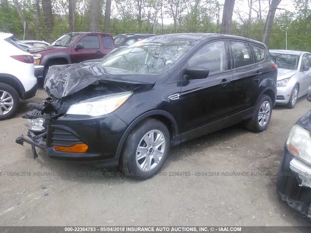 1FMCU0F72EUB70622 - 2014 FORD ESCAPE S BLACK photo 2