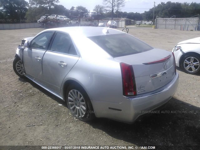 1G6DE5E5XC0136955 - 2012 CADILLAC CTS LUXURY COLLECTION SILVER photo 3