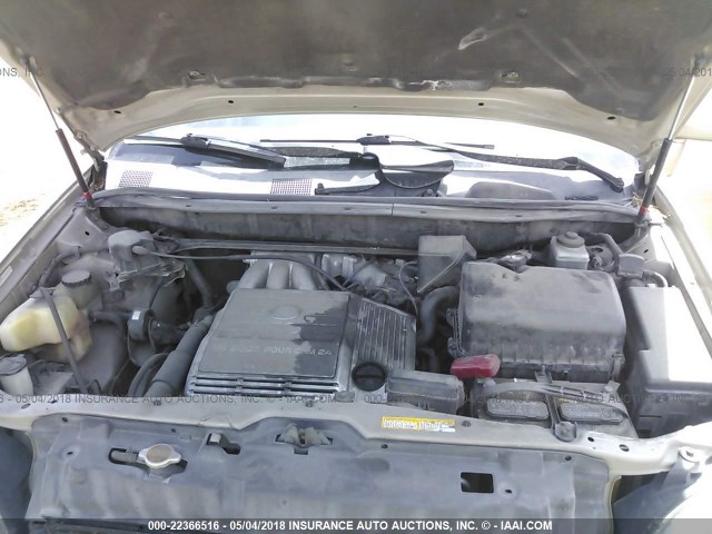 JT6HF10U5X0031921 - 1999 LEXUS RX 300 GOLD photo 10