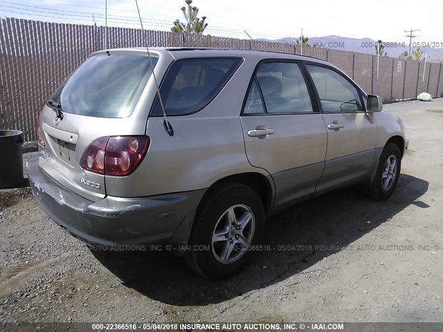 JT6HF10U5X0031921 - 1999 LEXUS RX 300 GOLD photo 4